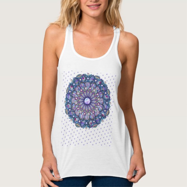 Blue Rosace Tank Top (Vorderseite)