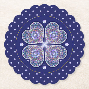 Blue Rosace Untersetzer