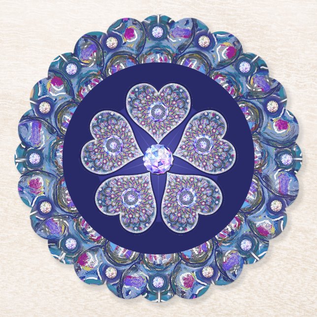 Blue Rosace Untersetzer (Vorderseite)