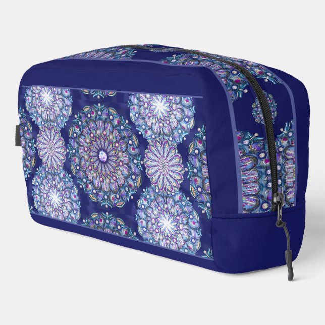 Blue Rosace Waschbeutel (Rechte Ecke)