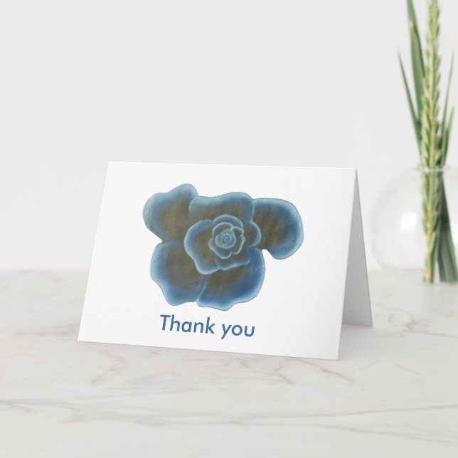 Blue Rose Blume, Hochzeit Dankeschön Karten (Vorderseite)