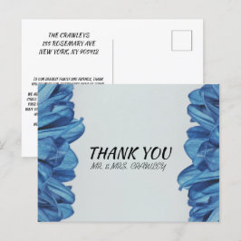 Blue Rose Classic - Blue Petaled Blume Postkarte