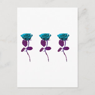 Blue Rose Design - Moderne Kunst Postkarte