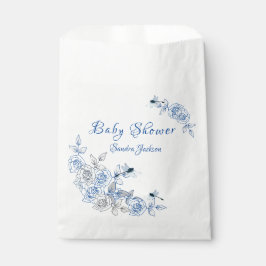 Blue Rose Dragonfly Boy Baby Dusche Geschenktütchen