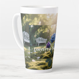 Blue Rose Elegante Custom Romantic Floral Milchtasse