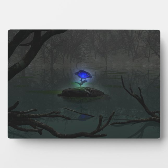 Blue Rose Foto Plaque Fotoplatte (Vorderseite)