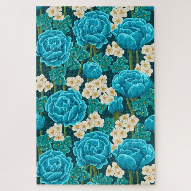 Blue Rose Garden Jigsaw Puzzle (Vertikal)