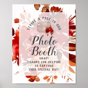 Blue Rose Gold Agate Foto Stand Hochzeitssing Poster