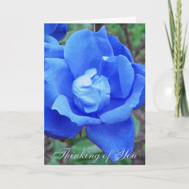 Blue Rose individuell anpassbare Karte (Vorderseite)