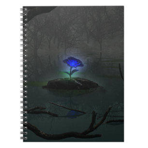 Blue Rose Notebook Notizblock