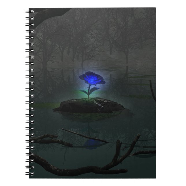 Blue Rose Notebook Notizblock (Vorderseite)