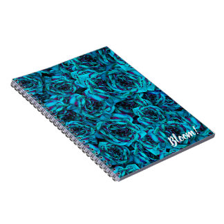Blue Rose Notebook Notizblock