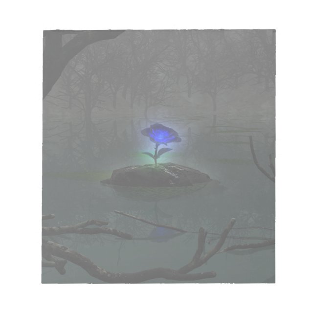 Blue Rose Notepad Notizblock (Vorderseite)