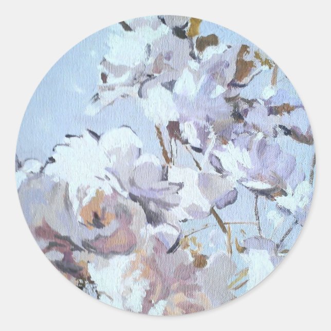 Blue Rose Petals Fullmoons Stickers (Vorderseite)