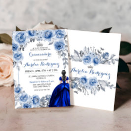 Blue Rose Quinceanera Einladung Quinceanera Card