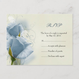 Blue Rose RSVP-Karte RSVP Karte
