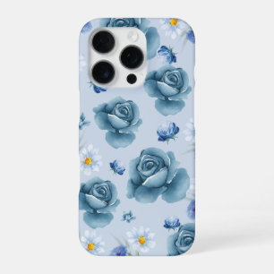 'Blue Rose Serenity' Florales iPhone-Case iPhone 16 Pro Hülle