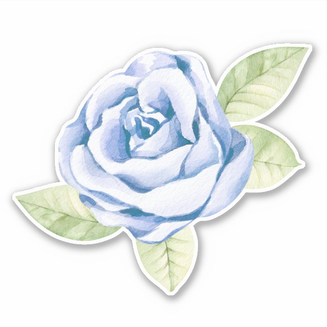 Blue Rose Sticker (Vorderseite)