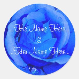 Blue Rose Stickers Romantische Rose Hochzeitsticke
