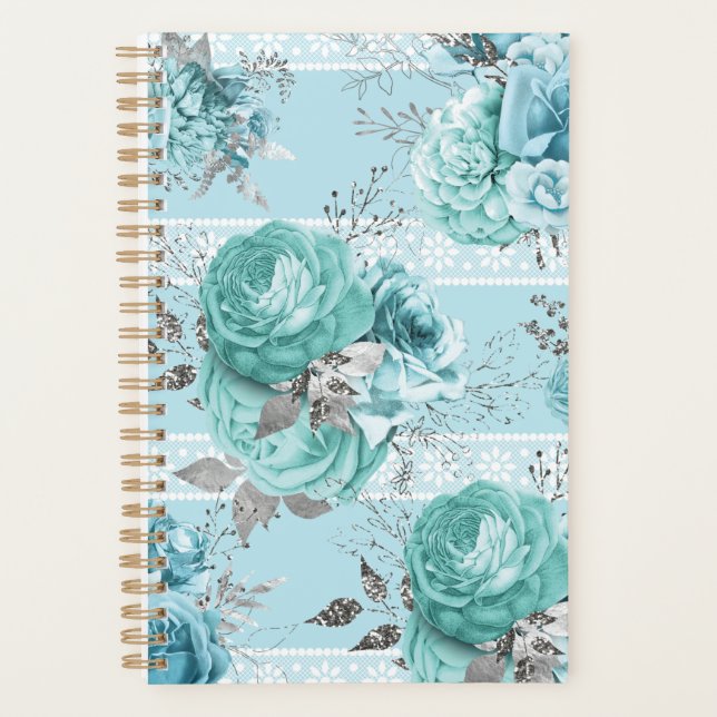 Blue Roses Lace and Silver details Planer (Vorderseite)