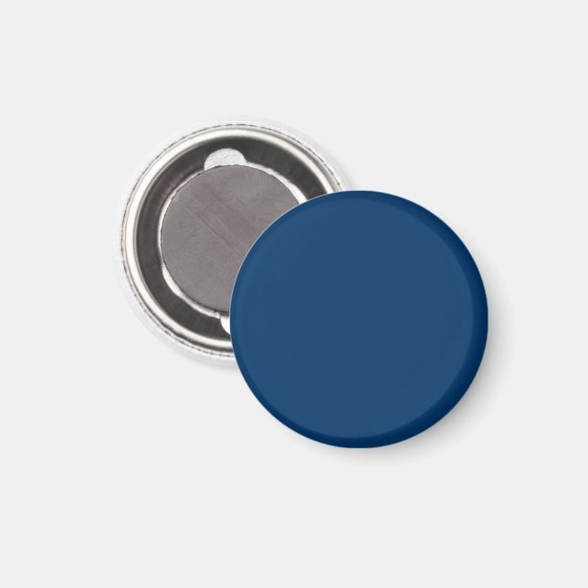 Blue Round Magnet Mitternacht - individuell einste (Vorderseite/Rückseite)