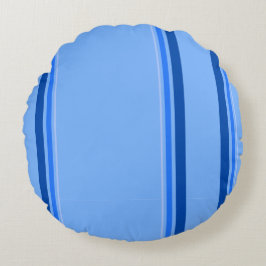 Blue Round Pillow Rundes Kissen