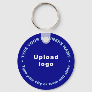 Blue Round-Schlüsselanhänger für die Markenbezeich Schlüsselanhänger
