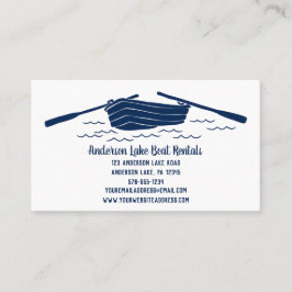 Blue Rowboat, Boat Rentals, Lake Themed Visitenkarte