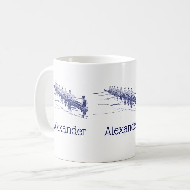 Blue Rowers Crew Team Water Sports #3 Kaffeetasse (Vorderseite Links)