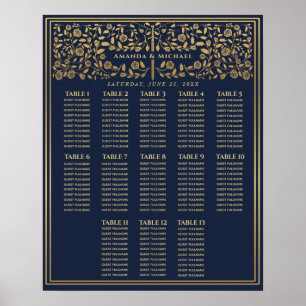 Blue Royal Mittelalterliches Schwert Hochzeitskart Poster