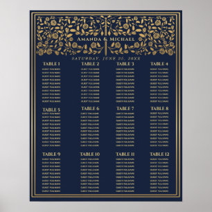 Blue Royal Mittelalterliches Schwert Hochzeitskart Poster