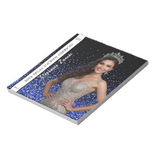 Blue Royale Pageant Foto Autogrammblock Notizblock