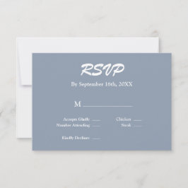 Blue RSVP Card Karte