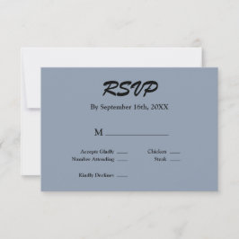 Blue RSVP Card Karte