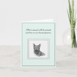 Blue Russian Cat Sympathy Card Karte