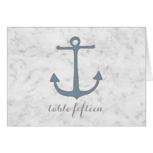 Blue Rustic Anchor Wedding Tischnummer