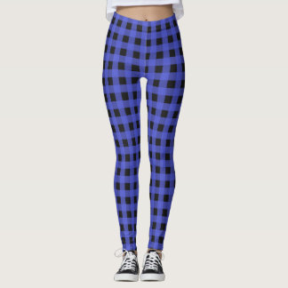 Blue Rustic Buffalo Kariert Lumberjack Karo Leggings
