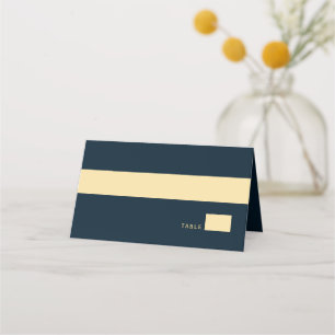 Blue Rustic Gold Circle Ampere und Hochzeit Platzkarte