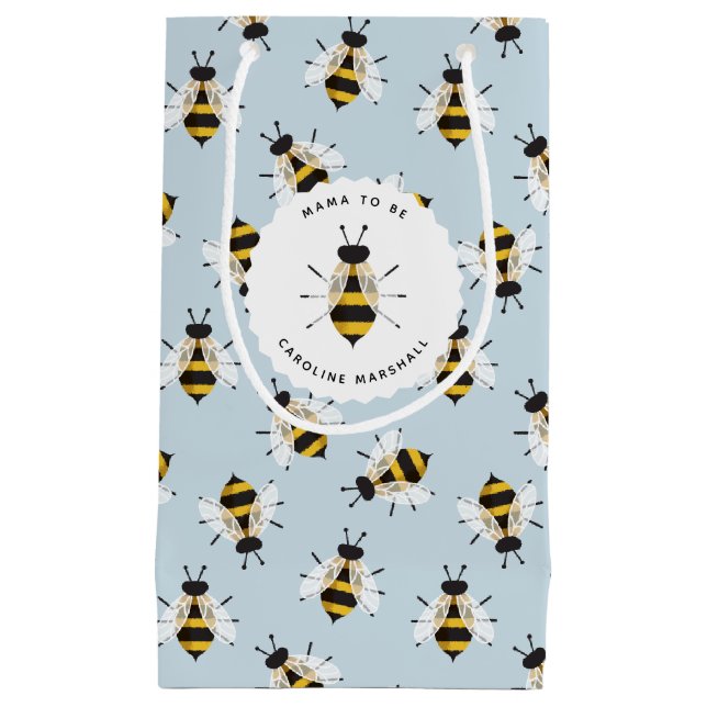 Blue Rustic Illustriert Bier Maßgeschneiderte Gesc Kleine Geschenktüte (Vorderseite)