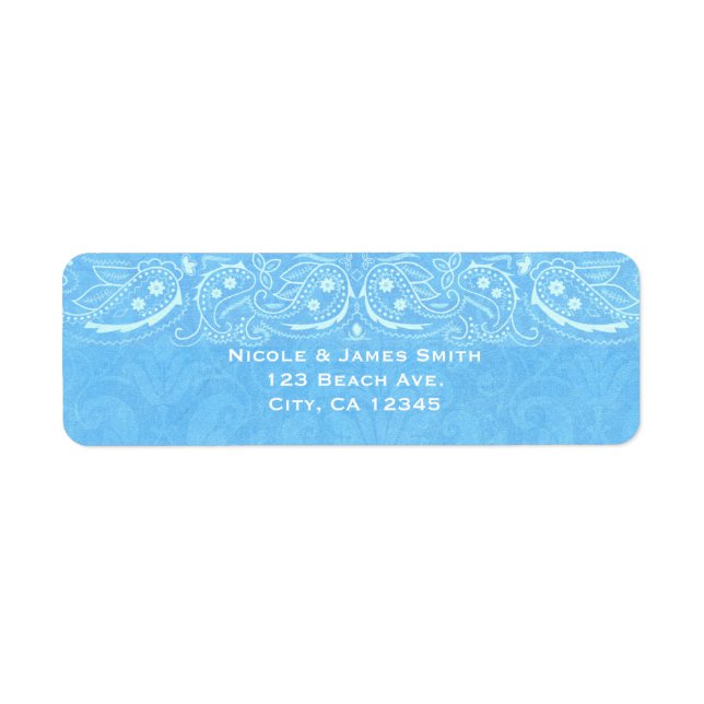 Blue Rustic Paisley Country Western Wedding (Vorne)