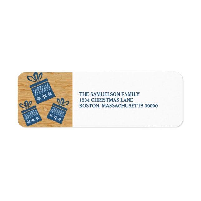Blue Rustic präsentiert Weihnachtsadressen-Labels (Vorne)