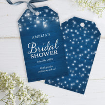 Blue Rustic Wood Mason Jars Lights Brautparty