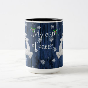 Blue Rustica Weihnachts-Rentier-Tasse Zweifarbige Tasse