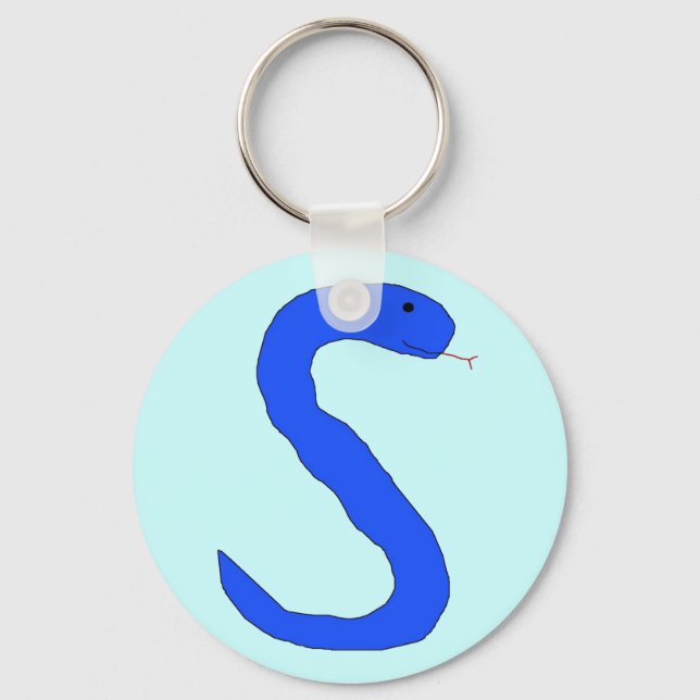 Blue S Snake Schlüsselanhänger (Vorderseite)