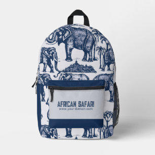 Blue Safari Bedruckter Rucksack