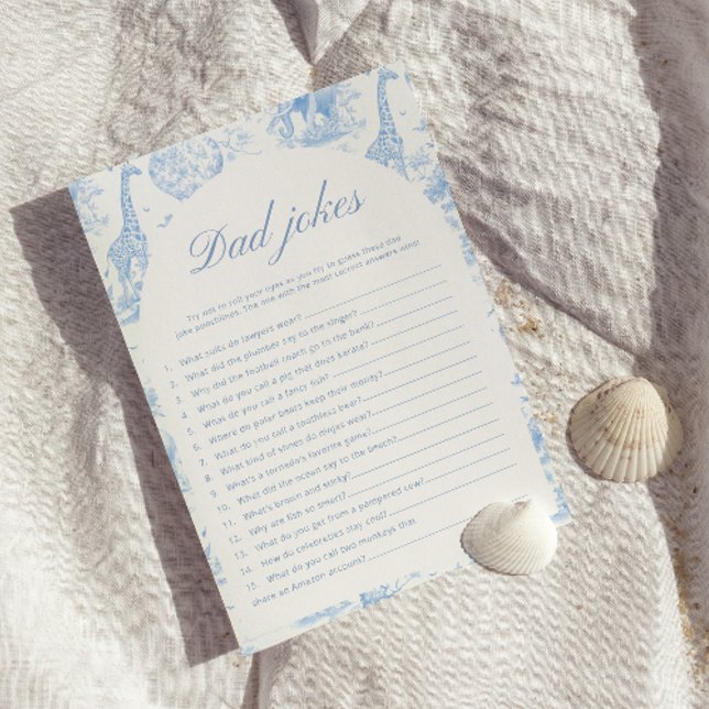 Blue Safari Toile de Jouy Dad Jokes Games (Von Creator hochgeladen)