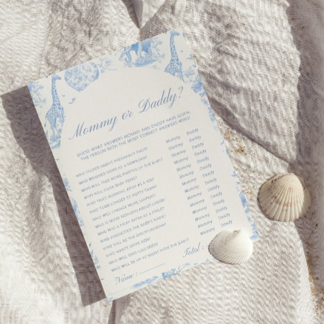 Blue Safari Toile de Jouy Mommy or daddy Games (Von Creator hochgeladen)