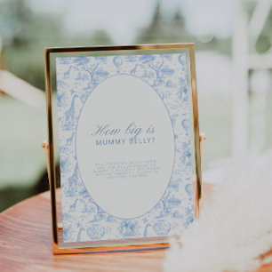 Blue Safari Toile de Jouy Wie groß ist Mummys Bauc