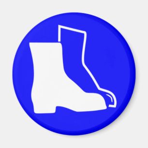 Blue Safety Shoes Magnet