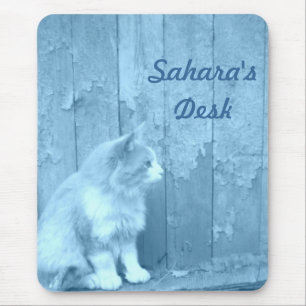 Blue Sahara (Cat) Maus Pad *PERSONALIZE* Mousepad
